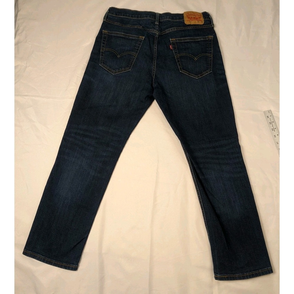 Levi's 541 Jeans Mens 34x30 Blue Medium Wash Athletic Tapered Stretch Denim - Picture 2 of 10